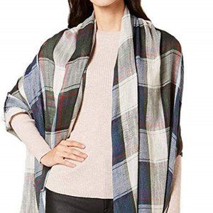 Steve Madden Check Made Plaid Travel Scarf & Wrap